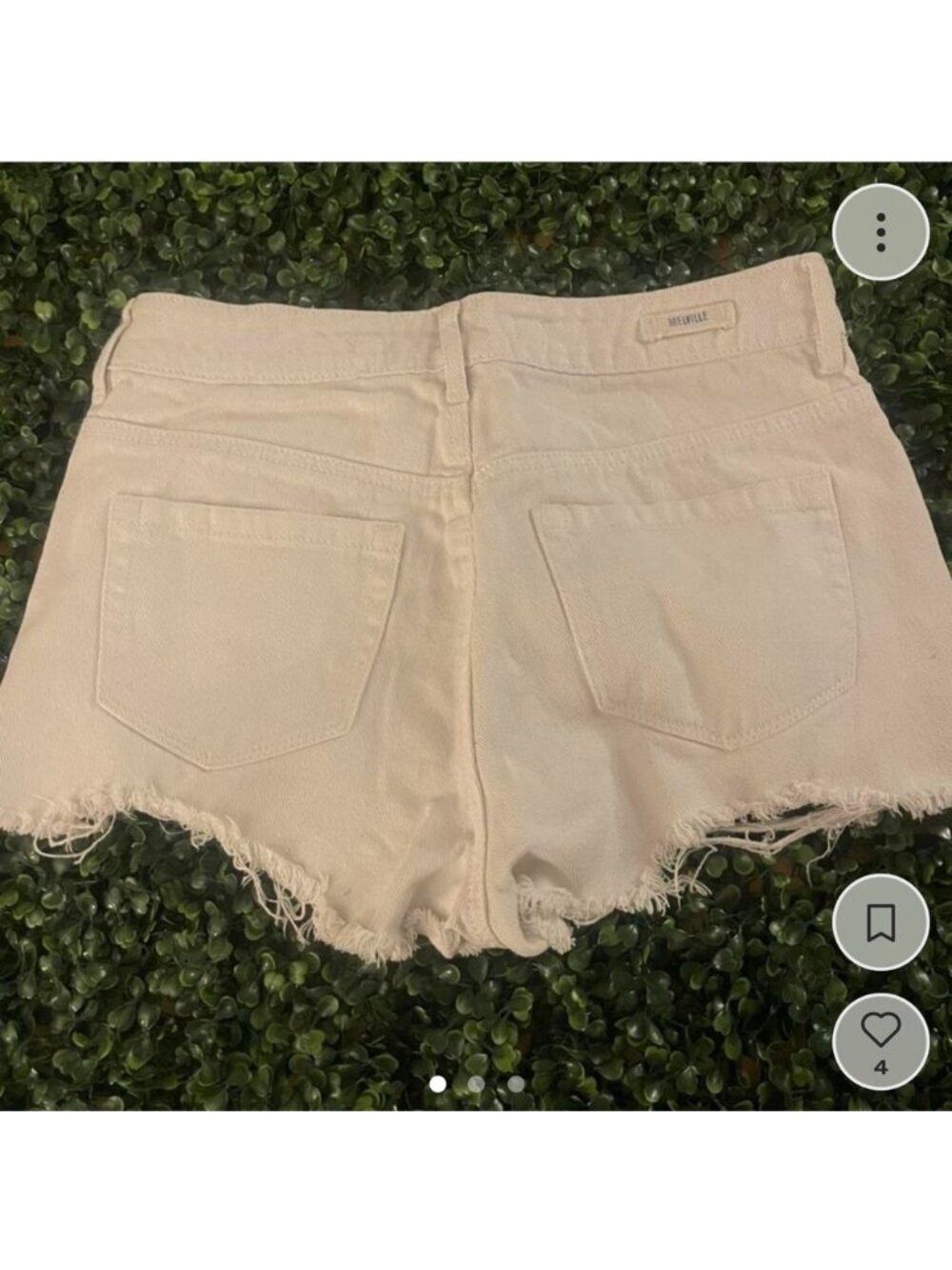 Womens white brand denim cutoff shorts